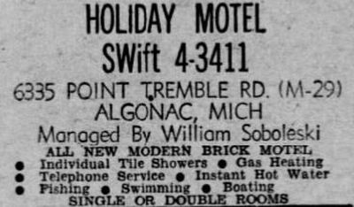 Holiday Motel - June 1959 Ad (newer photo)